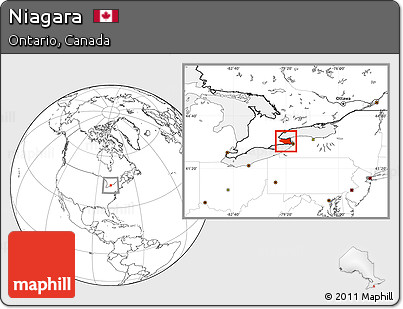 Blank Location Map of Niagara