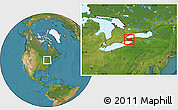 Satellite Location Map of Niagara