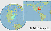 Savanna Style Location Map of Niagara, within the entire country