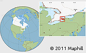 Savanna Style Location Map of Niagara, highlighted country