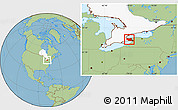 Savanna Style Location Map of Niagara, highlighted parent region