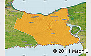 Political Map of Niagara, satellite outside