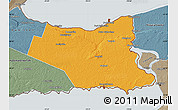 Political Map of Niagara, semi-desaturated
