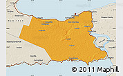 Political Map of Niagara, shaded relief outside