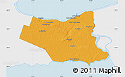 Political Map of Niagara, single color outside