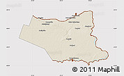 Shaded Relief Map of Niagara, cropped outside