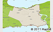 Shaded Relief Map of Niagara, physical outside