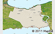 Shaded Relief Map of Niagara, satellite outside