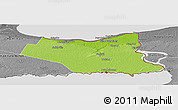 Physical Panoramic Map of Niagara, desaturated