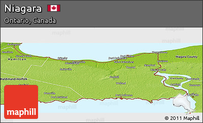 Physical Panoramic Map of Niagara