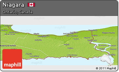 Physical Panoramic Map of Niagara