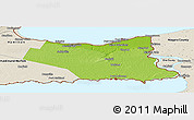 Physical Panoramic Map of Niagara, shaded relief outside