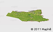 Satellite Panoramic Map of Niagara, cropped outside
