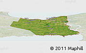 Satellite Panoramic Map of Niagara, lighten