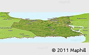 Satellite Panoramic Map of Niagara, physical outside