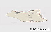 Shaded Relief Panoramic Map of Niagara, cropped outside
