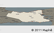 Shaded Relief Panoramic Map of Niagara, darken