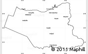 Blank Simple Map of Niagara, cropped outside