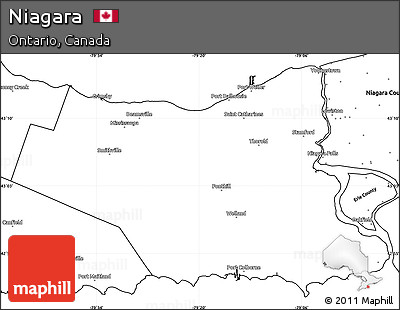 Blank Simple Map of Niagara