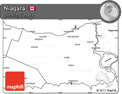 Blank Simple Map of Niagara