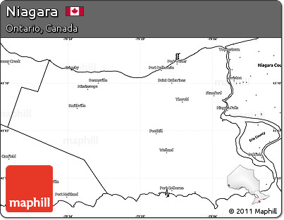 Blank Simple Map of Niagara