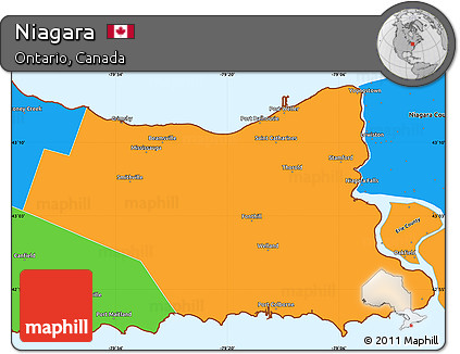 Political Simple Map of Niagara