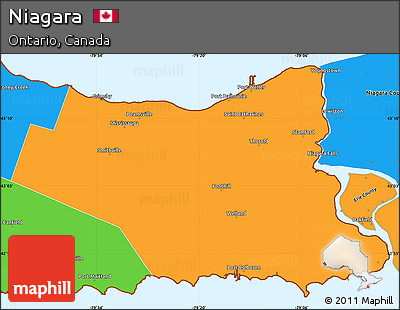 Political Simple Map of Niagara