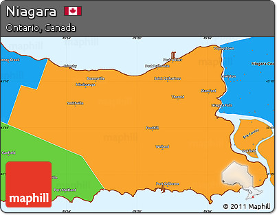 Political Simple Map of Niagara