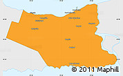 Political Simple Map of Niagara, single color outside