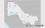 Gray 3D Map of Nipissing, single color outside