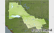 Physical 3D Map of Nipissing, darken