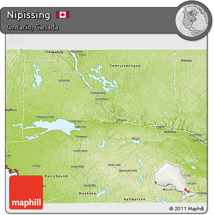 Physical 3D Map of Nipissing