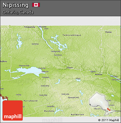 Physical 3D Map of Nipissing