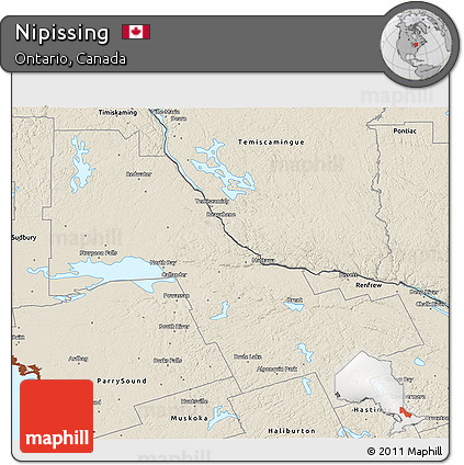 Shaded Relief 3D Map of Nipissing