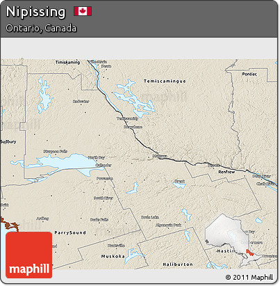 Shaded Relief 3D Map of Nipissing