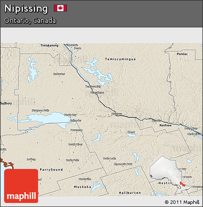 Shaded Relief 3D Map of Nipissing