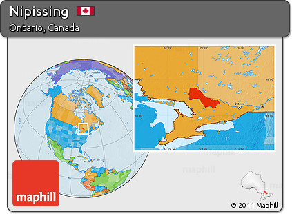 Political Location Map of Nipissing