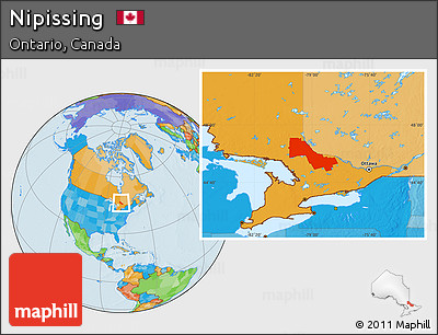 Political Location Map of Nipissing