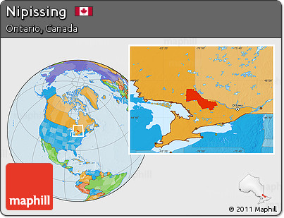 Political Location Map of Nipissing