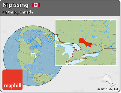 Savanna Style Location Map of Nipissing