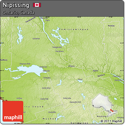 Physical Map of Nipissing