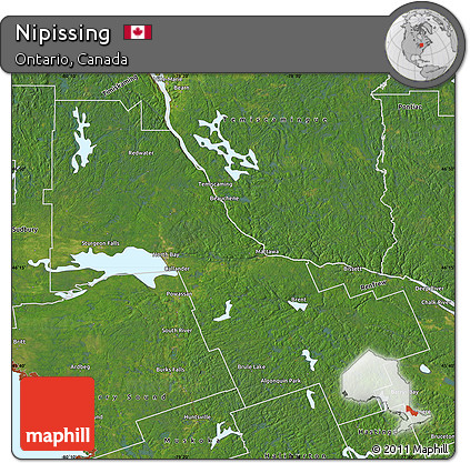 Satellite Map of Nipissing