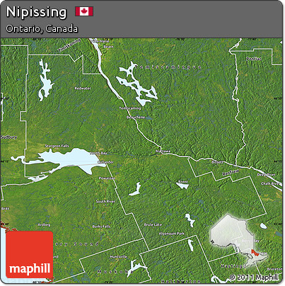Satellite Map of Nipissing
