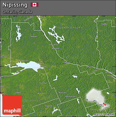 Satellite Map of Nipissing