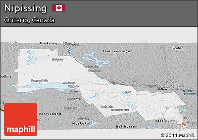 Gray Panoramic Map of Nipissing