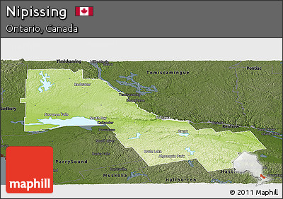 Physical Panoramic Map of Nipissing, darken