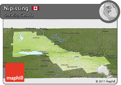 Physical Panoramic Map of Nipissing, darken