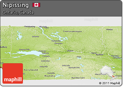Physical Panoramic Map of Nipissing