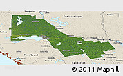 Satellite Panoramic Map of Nipissing, shaded relief outside