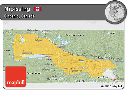 Savanna Style Panoramic Map of Nipissing